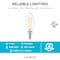 Luxrite B11 LED Light Bulbs 4W (40W Equivalent) 400LM 4000K Cool White Dimmable E12 Candelabra Base 12-Pack LR21576-12PK - alternate 3